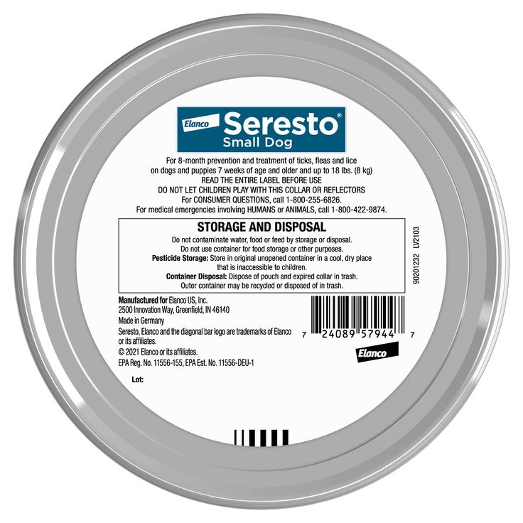 Elanco Seresto Flea & Tick Collar - Small Dog (18 lbs)