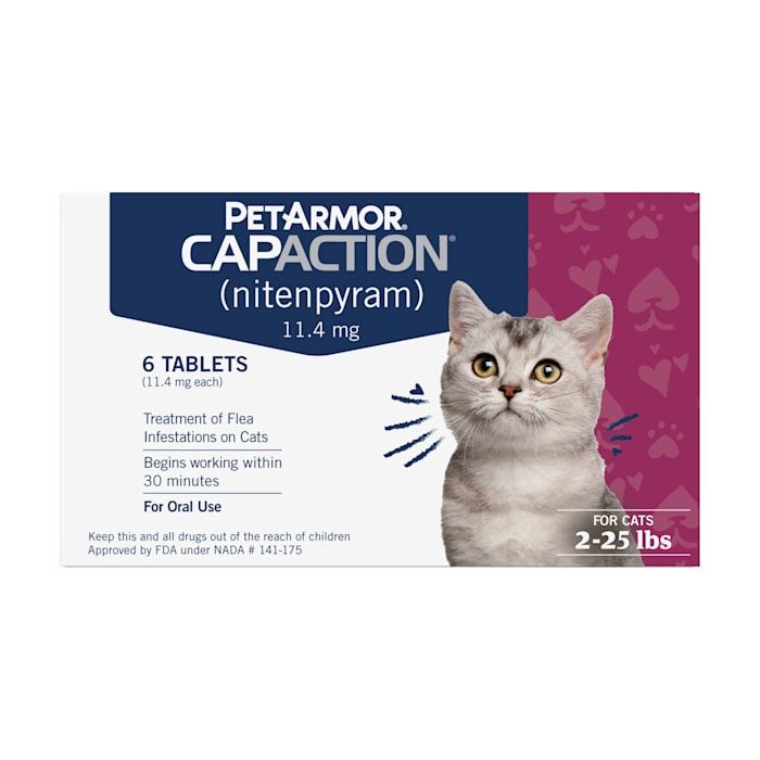 PetArmor CAPACTION (nitenpyram) Oral Flea Treatment for Cats 6 Tablets